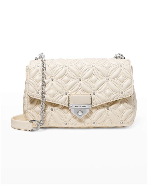 michael kors soho bag white|soho quilted shoulder bag.